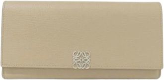 Loewe Pre-owned Wallets, female, Beige, Size: ONE SIZE Pre-owned Long wallet (bi-fold)