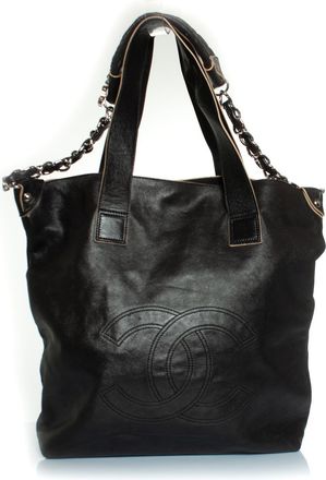 Chanel Chanel, Deca coco 2way schoudertas in zwart leer