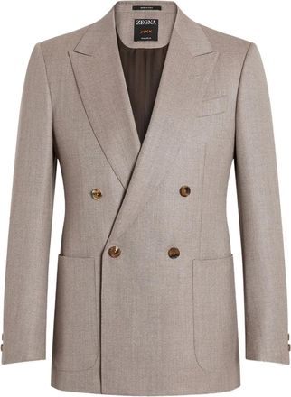 Ermenegildo Zegna double-breasted wool jacket - Brown