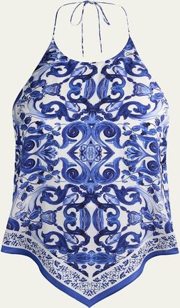 Alice & Olivia Frenchie Handkerchief Halter Top