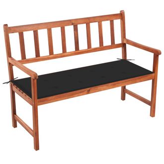 vidaXL Banco De Jard&iacute;n Con Coj&iacute;n Madera Maciza De Acacia 120 Cm Vidaxl