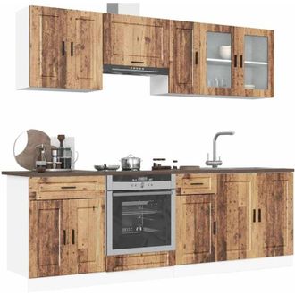 vidaXL Vidaxl - Set Mobili da Cucina 8 pz Kalmar Legno Vecchio in Truciolato