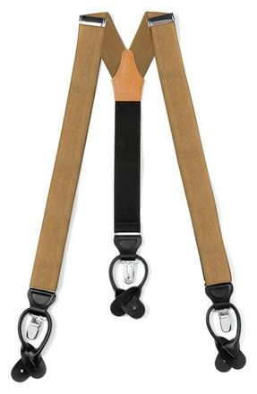 Cufflinks Inc. Heathered Grey Adjustable Suspenders in Tan at Nordstrom