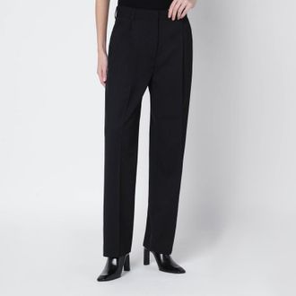 Toteme Black wool-blend trousers