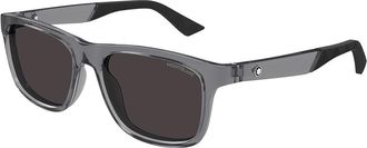 Montblanc MB0432S 003 Mens Sunglasses Grey Size 55