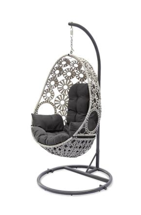 DCB Garden Balanc&iacute;n de jard&iacute;n de resina crudo con coj&iacute;n