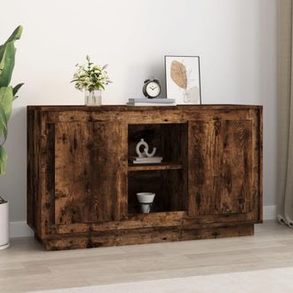 Berkfield Home Sideboard Smoked Oak 102x35x60 cm Engineered Wood in Brown | Size: 102 x 35 x 60 cm