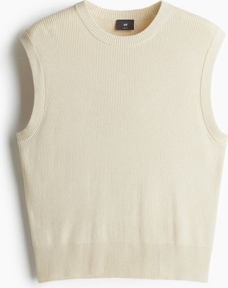 H&M Glitzernder Pullunder in Slim Fit - Beige