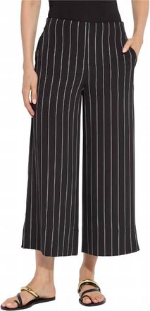 Lyss&eacute; Womens Ave Cropped Palazzo Pants In Black/white Stripe