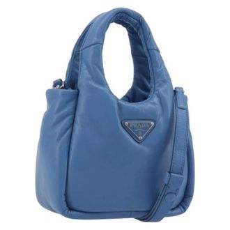 Prada Pre-owned Vintage Hand Bag - Dames - Pre-owned - Blauw - Maat: ONE Size Leer