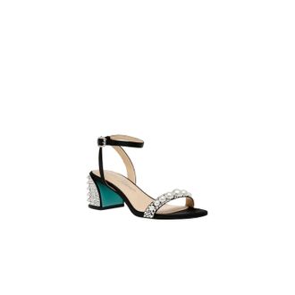 Betsey Johnson Womens Tina Heel Sandals In Black