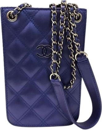 Chanel Pre-owned Mini Bags, female, Blue, Size: ONE SIZE Pre-owned Vintage Mini Shoulder Bag