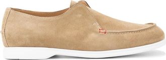 Kiton Comfortabele leren mocassin - Heren - Loafers - Beige - 41 1/2 EU - Leer - Schoenen