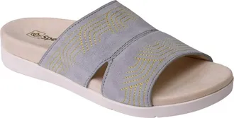 Spenco Twilight Ellie SP1070LGR Sandal Womens Light Gray Slip On Slide GAL2053