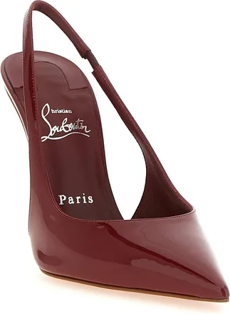 Christian Louboutin Patent Calfskin Slingback Pump - Red