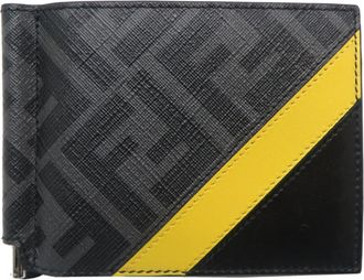 Fendi Gray Leather Money Clip (Pre-Owned)