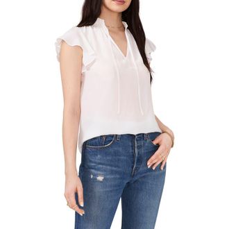 1.State Flutter Sleeve Top in Ultra White at Nordstrom, Size Small