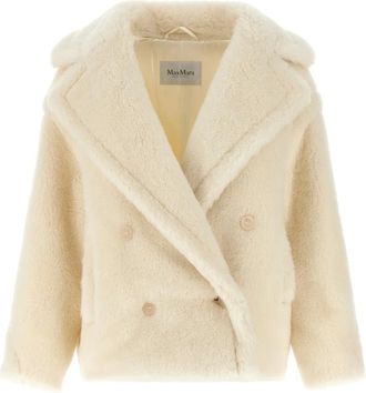 Max Mara Alcuno korte jas - Dames - Jassen - Wit - Maat: XS Zijde