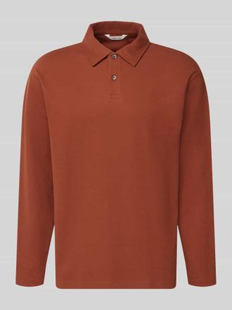 Selected Relaxed Fit Poloshirt aus Baumwoll-Mix Modell AIDEN in Rostrot, Gr&ouml;&szlig;e XXL