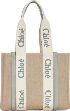 Chloé Borsa tote Woody con decorazione - Toni neutri