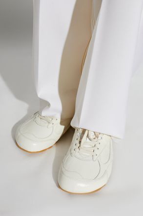 Bottega Veneta Orbit Flash Sports Shoes, Womens, Cream