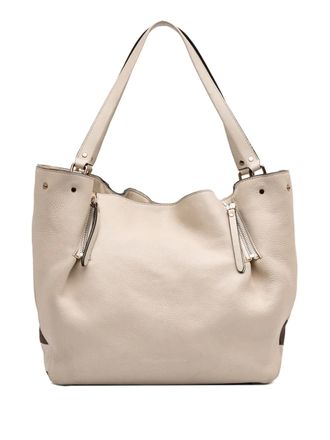 Burberry 2000-2017 Medium Leather and House Check Canvas Maidstone satchel - Brown