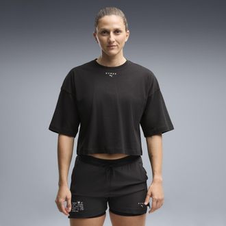 Puma T-shirt cropped PUMA x HYROX Lifestyle da donna, Abbigliamento, Nero, XXS