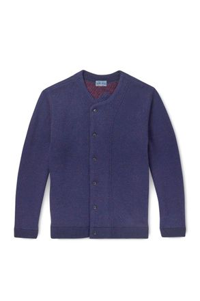 Blue Blue Japan Intarsia Wool-Blend Cardigan
