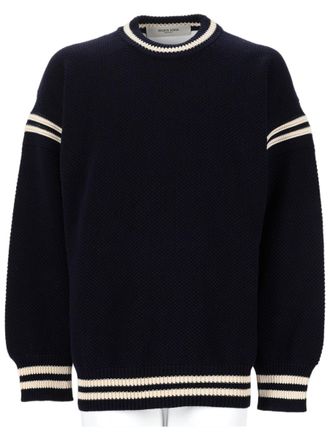 Golden Goose Boxy Sweater With Textured Knit And Contrasting Details