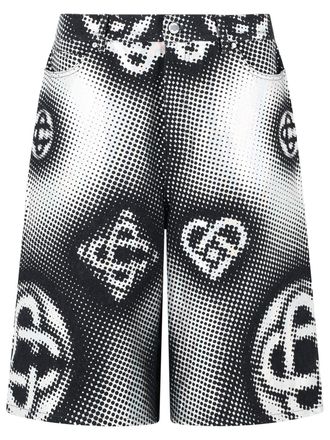 Casablanca Bermuda Casablanca in cotone blu navy Perlescent