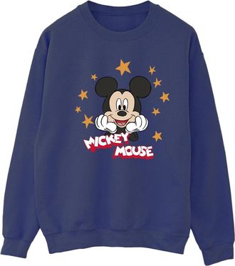 Disney Dames/Dames Mickey Mouse Sterren Sweatshirt (Marineblauw)