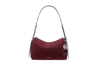 Michael Kors Nolita Medium Top Zip Convertible Shoulder Womens Handbags Oxblood, Canvas/Polyurethane