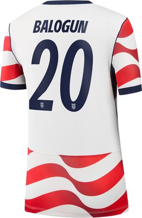 Nike Folarin Balogun USMNT 2026 Stadium Home Nike Womens Dri-FIT Soccer Jersey in White | NN203943397-USM