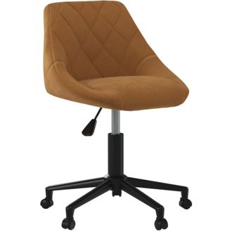 vidaXL Vidaxl - Sedia da Pranzo Girevole Marrone in Velluto