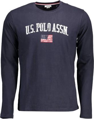 U.S.Polo Association Long Sleeve T-Shirt - Heren - Longsleeves - Blauw - M - Katoen - Tops