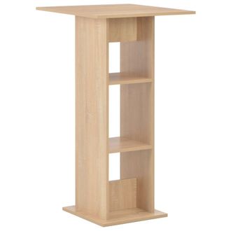 Berkfield Home Bar Table Oak 60x60x110 cm in Brown | Size: 60 x 60 x 110 cm