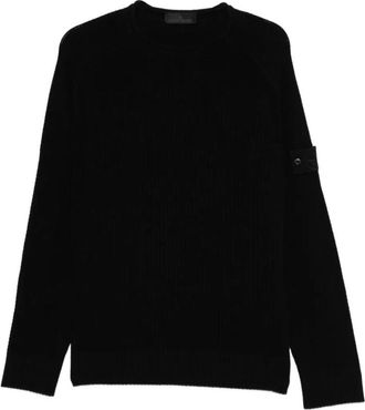 Stone Island Black Crew Neck Sweater