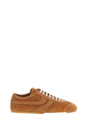 Dries Van Noten Brown Suede Low-Profile Sneakers
