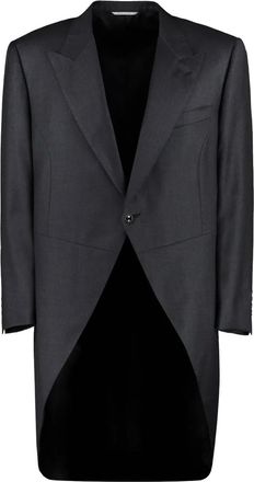 Canali rounded lapel-collar tailcoat - Black