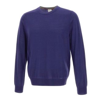 Paul Smith Round-neck Knitwear, male, Purple, 2XL, Jumper Crew Neck