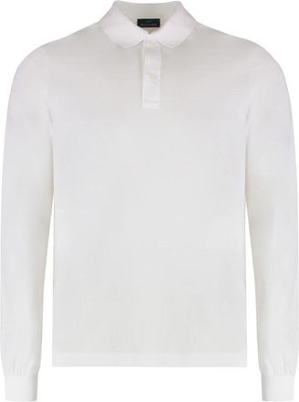Paul & Shark Klassieke polo met lange mouwen - Heren - Polos - Wit - S - Katoen - Tops