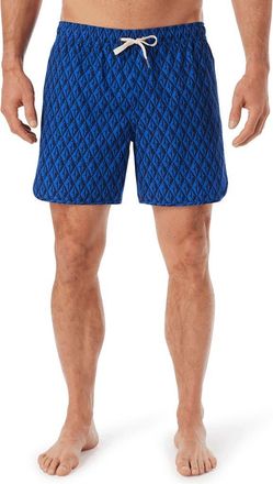 Fair Harbor Anchor Water Repellent Swim Trunks in Diamond Sharks at Nordstrom, Size Large