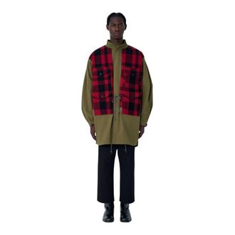 Junya Watanabe Check Coat - male - Junya Watanabe - Coats - Green - M - Coats