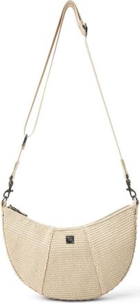Think Royln Flirt Raffia Shoulder Bag in Cream Raffia & Cream Luxe at Nordstrom