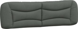 vidaXL Cabecero De Cama Acolchado Hvar Tela Gris Oscuro 183 Cm Vidaxl