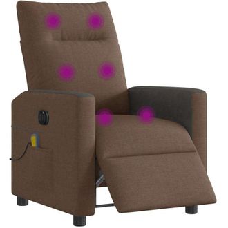vidaXL Vidaxl - Sill&oacute;n Reclinable De Masaje El&eacute;ctrico Tela Marr&oacute;n