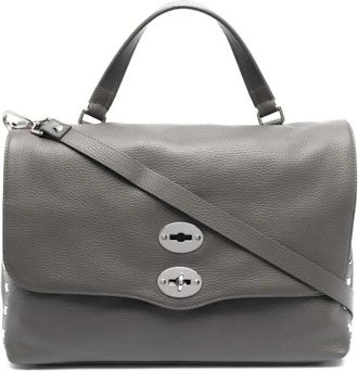 Zanellato Postina Daily Giorno M - Dames - Handtassen - Grijs - ONE Size - Leer - Tassen