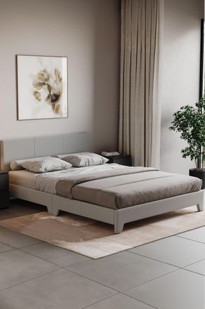 Home Discount Vida Designs Victoria King Size Bed Frame Velvet Fabric UKFR Storage in Light Grey