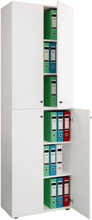 ebuy24 Ebuy24 - Armario De Oficina Vcm Con 6 Compartimentos Armario De Archivo Moderno Con Puertas Giratorias Dimensiones Aprox. Al. 220 X An. 70 X P. 40cm -