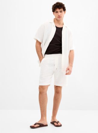 Lindbergh Mens Cotton gauze Bermuda Shorts